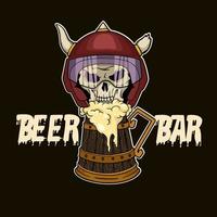 Moto Skull and Beer vettore