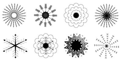 raccolta di stelle icona forma fiocco fiocchi di neve clipart elemento decorazione sfondo astratto modello illustrazione vettoriale senza soluzione di continuità
