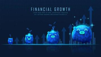 Concept art di crescita finanziaria vettore