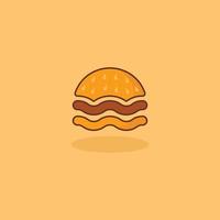 icona di hamburger semplice vettore