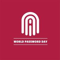 grafica vettoriale della giornata mondiale della password ideale per la celebrazione della giornata mondiale della password. design piatto. disegno della storia. illustrazione piatta. semplice ed elegante