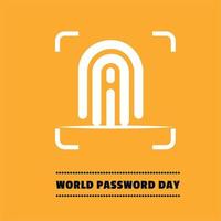 grafica vettoriale della giornata mondiale della password ideale per la celebrazione della giornata mondiale della password. design piatto. disegno della storia. illustrazione piatta. semplice ed elegante