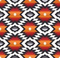 Fondo senza cuciture di forma geometrica a zigzag azteco. design etnico tribale moderno colorato rosso modello. utilizzare per tessuti, tessuti, elementi di decorazione d'interni, tappezzeria, avvolgimento. vettore