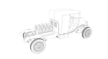 vecchia linea di design per auto vettore