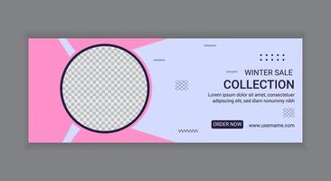 modello di progettazione banner di vendita orizzontale in colore rosa vettore