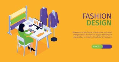 banner orizzontale per cucire moda vettore