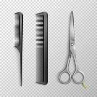 set di strumenti da barbiere vettore