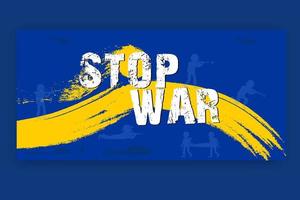 russia e ucraina fermano lo stendardo di guerra vettore