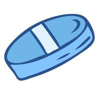 doodle pillole medicinali, compresse, capsule isolate su sfondo bianco. illustrazione vettoriale. salute e cura. design per cliniche, ospedali, farmacie, poster medici vettore
