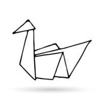 icona semplice di doodle di origami. vettore