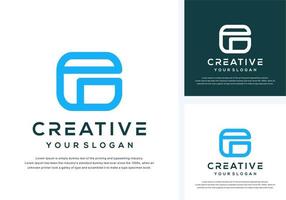 monogramma astratto lettera g logo design vettore