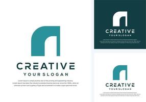 monogramma astratto lettera n logo design vettore