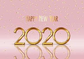 Felice Anno Nuovo 2020 sullo sfondo vettore