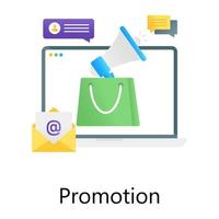 marketing dello shopping online, vettore gradiente di promozione