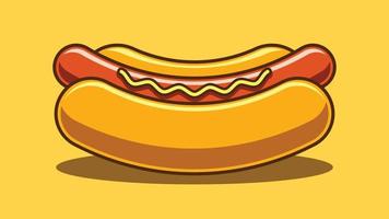 hot dog dei cartoni animati con senape