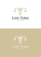 modello di progettazione del logo dello studio legale vettore