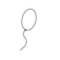 palloncino festa di compleanno divertente doodle disegnato a mano felice vettore