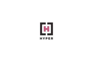 design del logo aziendale lettera h vettore