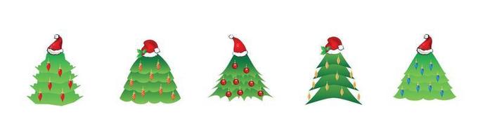 vettore di alberi di Natale decorato