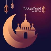 il design del ramadan kareem festeggia vettore