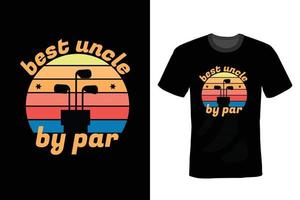 t-shirt da golf design, tipografia, vintage vettore