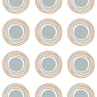 modello senza cuciture minimalista semplice alla moda con cerchio disegnato a mano artistico astratto e linea su sfondo bianco. colori pastello. illustrazione vettoriale