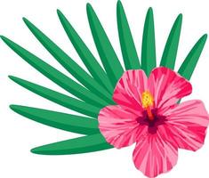 illustrazioni vettoriali piatte di fiori hawaii