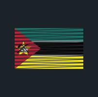 pennello bandiera mozambico. bandiera nazionale vettore