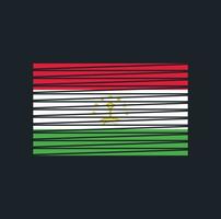 pennello bandiera tagikistan. bandiera nazionale vettore