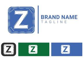 logo della lettera z e modello di progettazione dell'icona vettore
