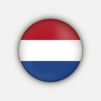 paese caraibico olanda. bandiera dei Paesi Bassi caraibici. illustrazione vettoriale. vettore