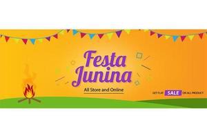 progettazione del modello del fondo della copertura di festa junina vettore