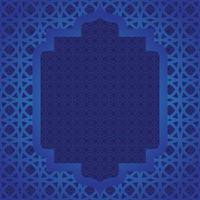 sfondo cornice islamica araba con design pattern vettore