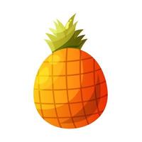 ananas dei cartoni animati. frutti tropicali estivi. vettore