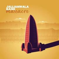 annuncio creativo del massacro di jallianwala bagh vettore