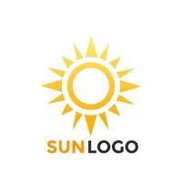 elemento logo sole, icona vettoriale