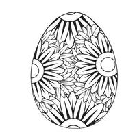 Uovo Di Pasqua Da Colorare Coniglio Pasquale Da Colorare vettore