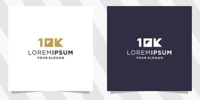 10k seguaci celebrazione logotipo vettoriale