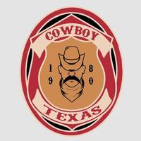 illustrazione grafica vettoriale di cowboy design vintage, logotipo sceriffo