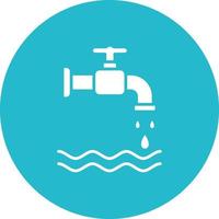 icona di sfondo del cerchio del glifo di irrigazione vettore