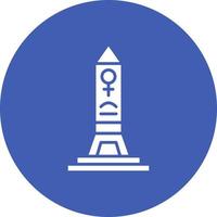 icona di sfondo del cerchio glifo obelisco vettore