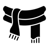 icona del glifo della sciarpa vettore