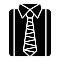 icona del glifo della camicia dell'ufficio vettore