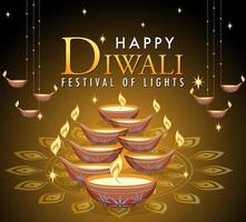 diwali festival indiano delle luci vettore