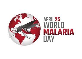 grafica vettoriale della giornata mondiale della malaria buona per la celebrazione della giornata mondiale della malaria. design piatto. volantino design.flat illustrazione.