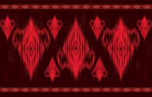 ikat rosso modello senza cuciture geometrico etnico orientale ricamo tradizionale style.design per sfondo, moquette, stuoia, carta da parati, abbigliamento, avvolgimento, batik, tessuto, illustrazione vettoriale. vettore