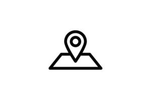 stile della linea di navigazione dell'icona della posizione gratuito vettore