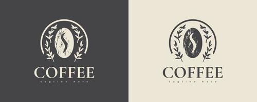 logo della caffetteria vintage e minimale. logo o emblema del caffè con stile retrò vettore