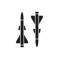 icona del vettore dell'arma della pistola missilistica o del razzo balistico