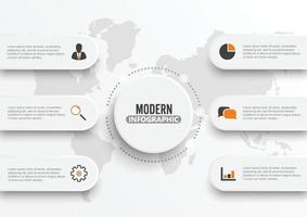 visualizzazione dei dati aziendali. diagramma di processo. elementi astratti di grafico, diagramma con passaggi, opzioni, parti o processi. modello di business vettoriale per la presentazione. concetto creativo per infografica.